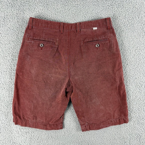 Levi's Shorts Mens 31 Red Garment Dyed Casual Chino Flat Front Cotton Zip Fly - Picture 3 of 10